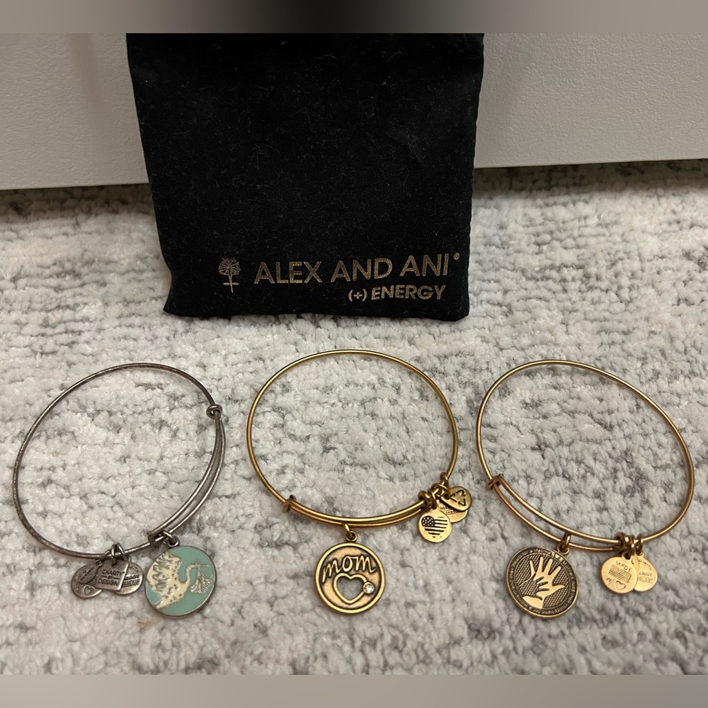 Alex and Ani Bracelets - Set of 3 - Mother Theme